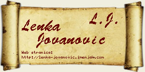 Lenka Jovanović vizit kartica